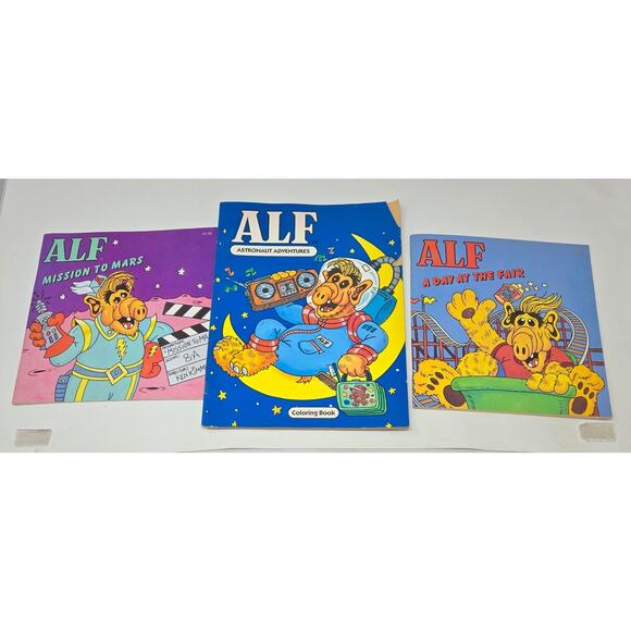 Burger King Alf Puppet Cookin' & Meal Box 1988 Complete 3 Alf Books Color Reads - Picture 3 of 16